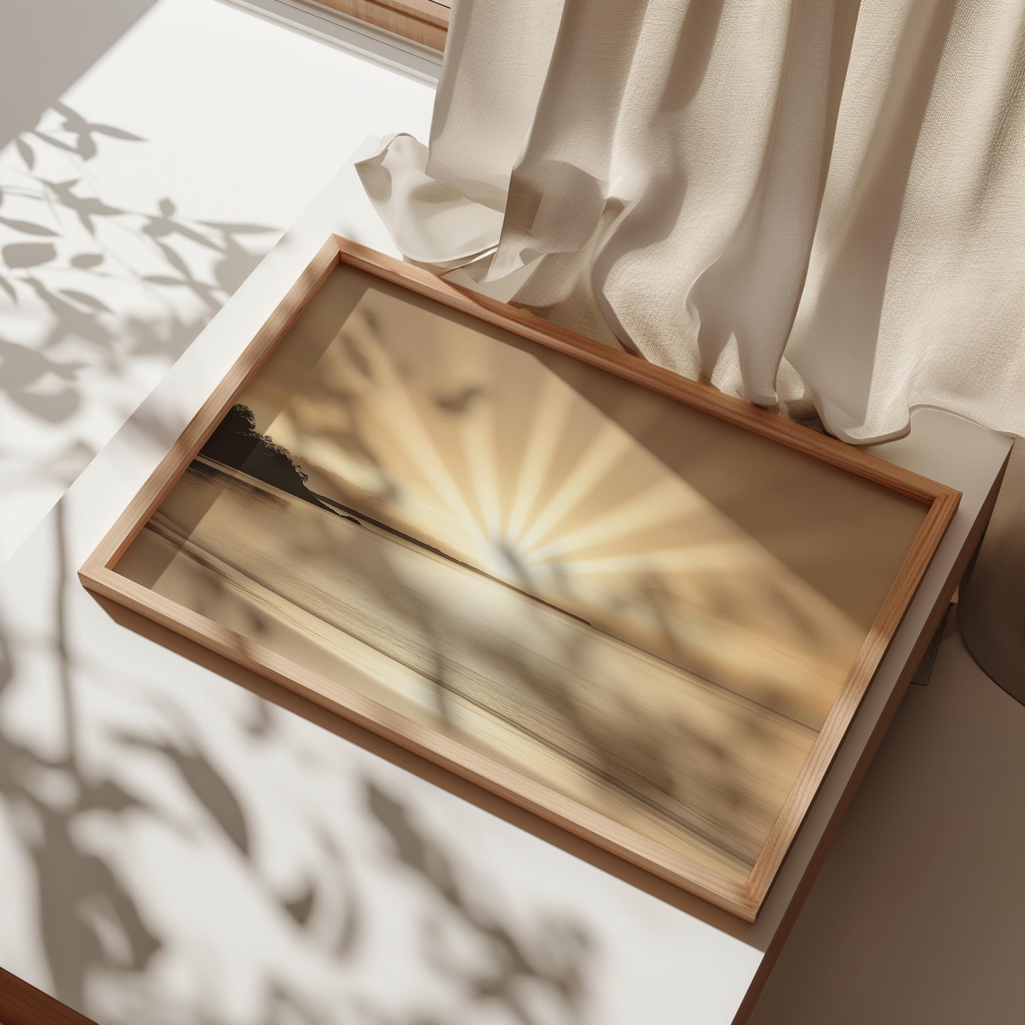 Beige Sunset Art