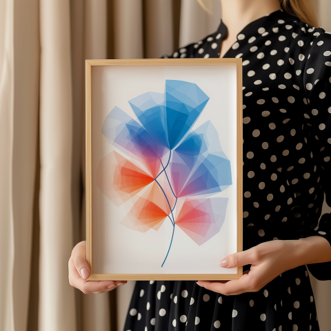 Nature inspired geometric abstract Art