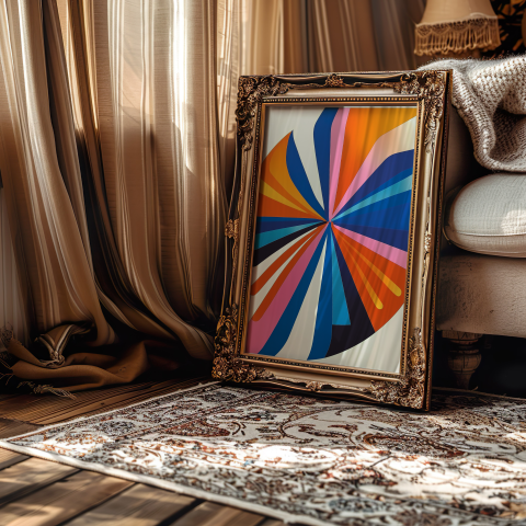 bold abstract expression art print