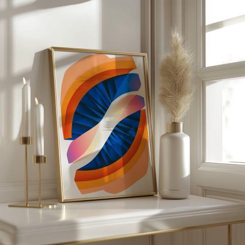 gold graphic wall art print