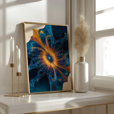 cosmic fractal wall art
