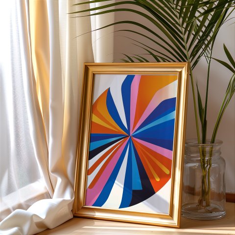 Chromatic Burst – Colorful Abstract Shape Poster