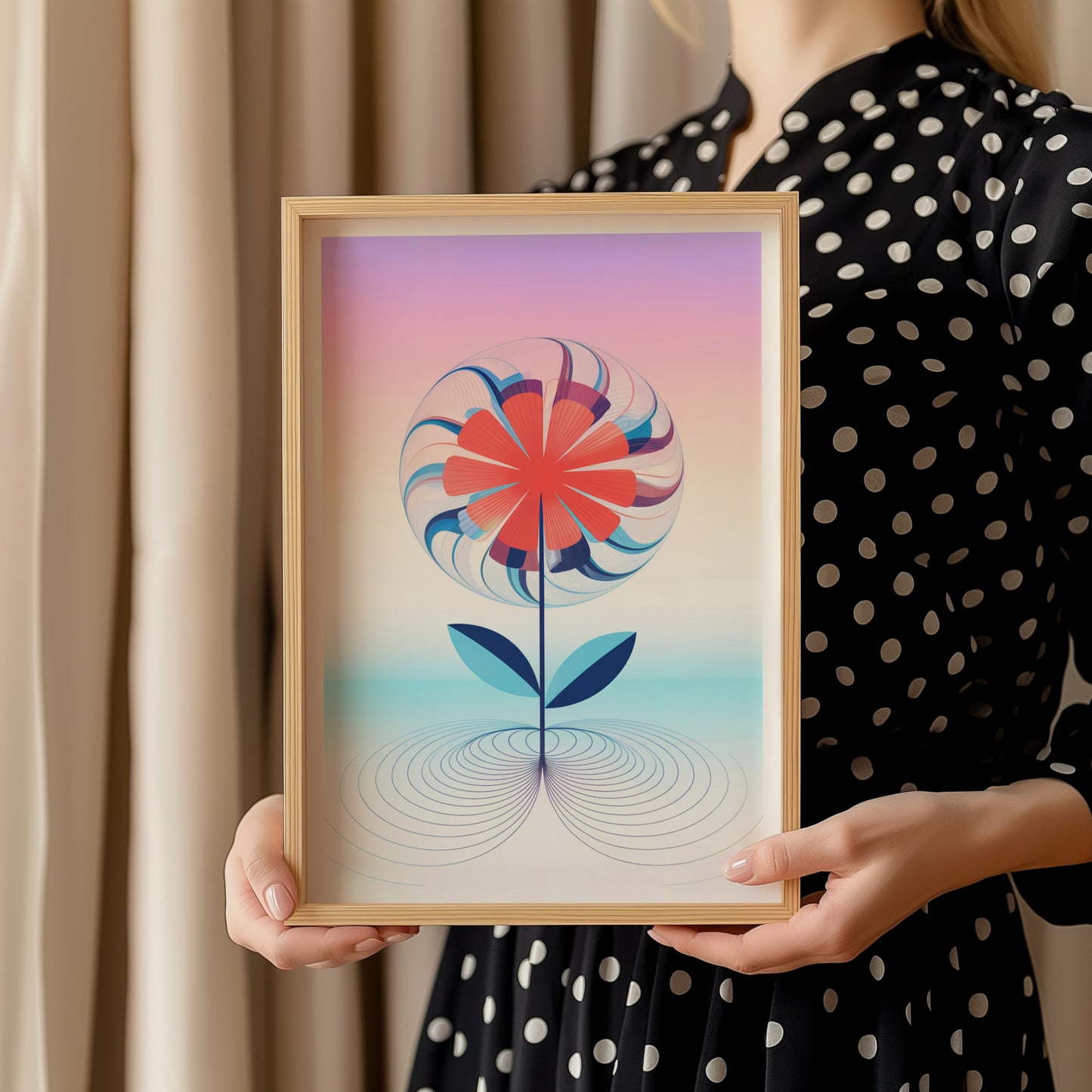 pastel flower graphic artwork