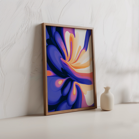 flowing abstract shapes poster