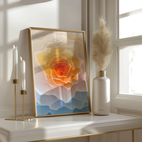 fractal flower digital print