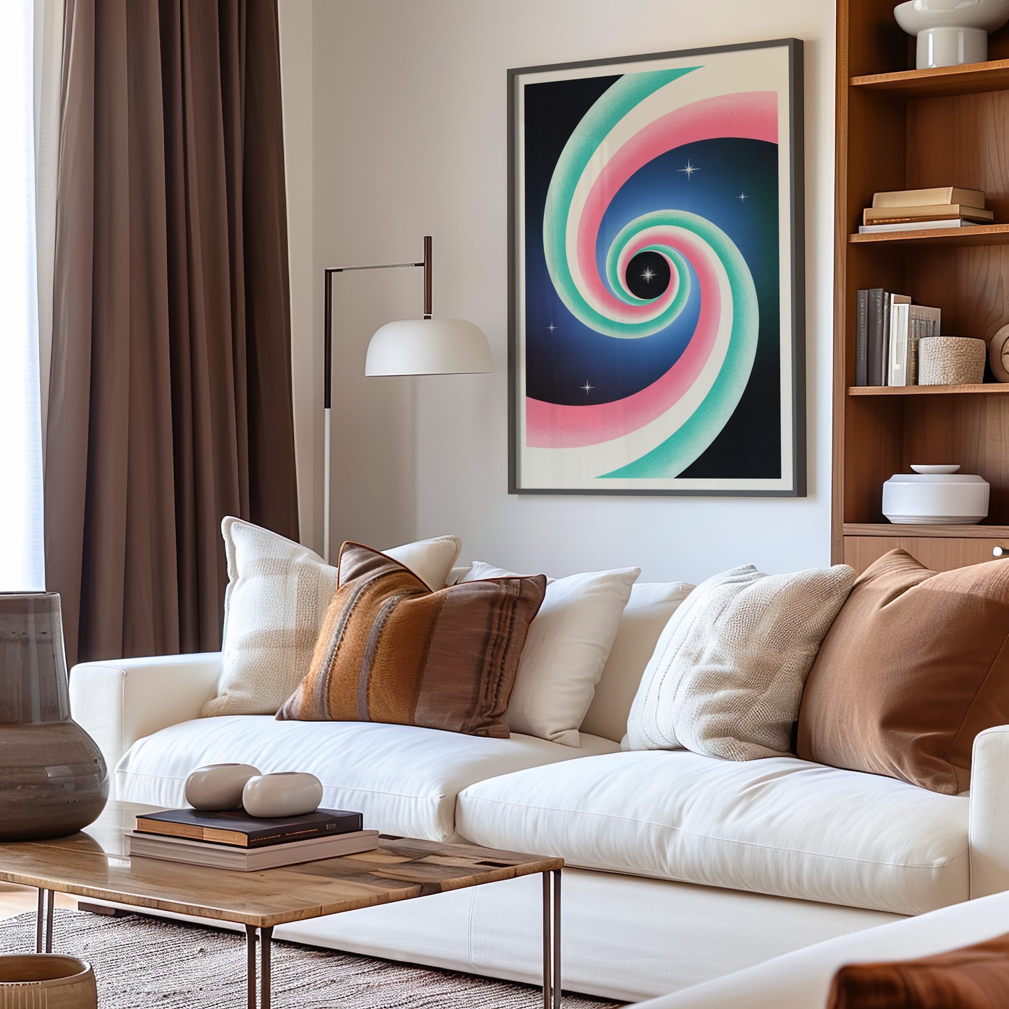 futuristic cosmis swirl poster