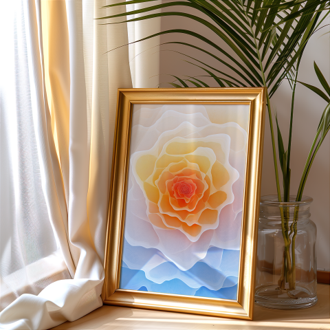 geometric bloom home decor