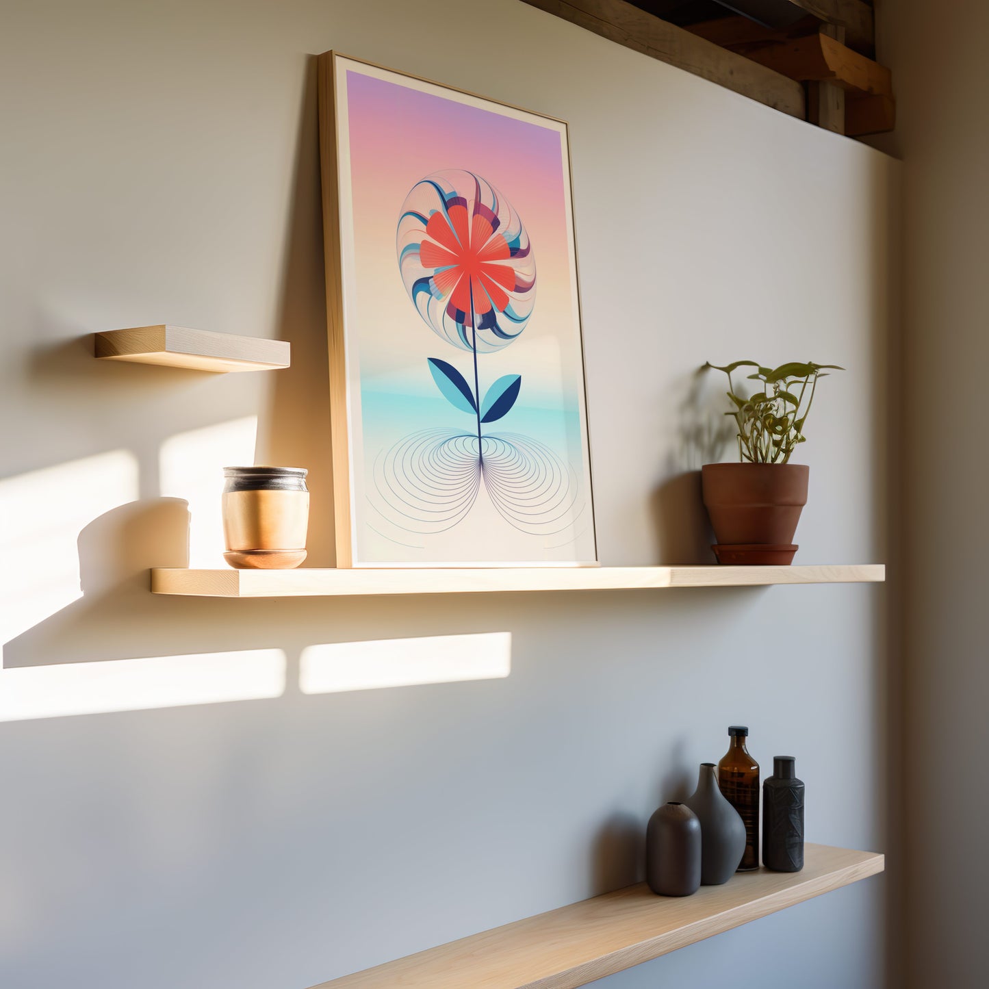 geometric flower poster