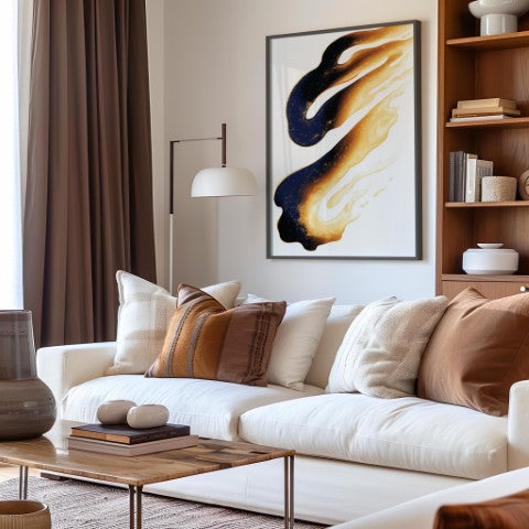 golden drift wall art