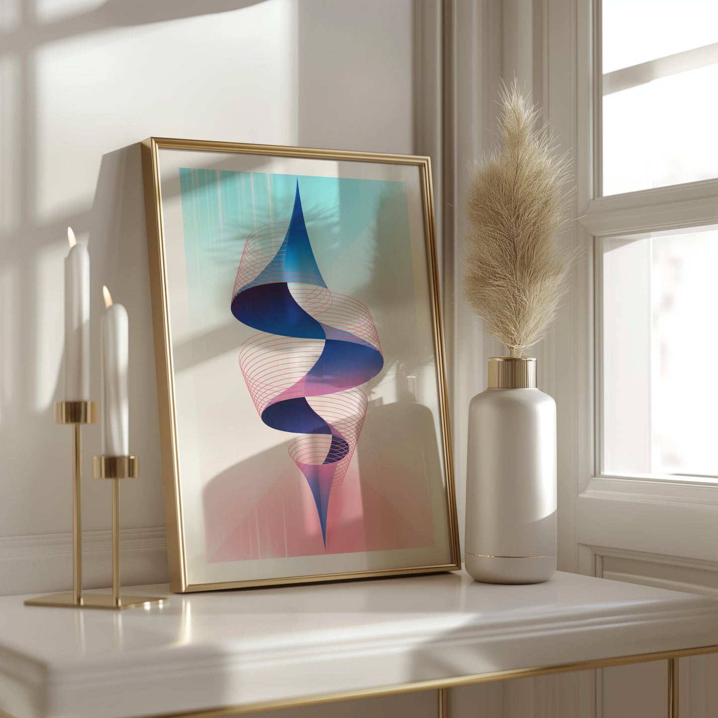 gradient spiral wall decor