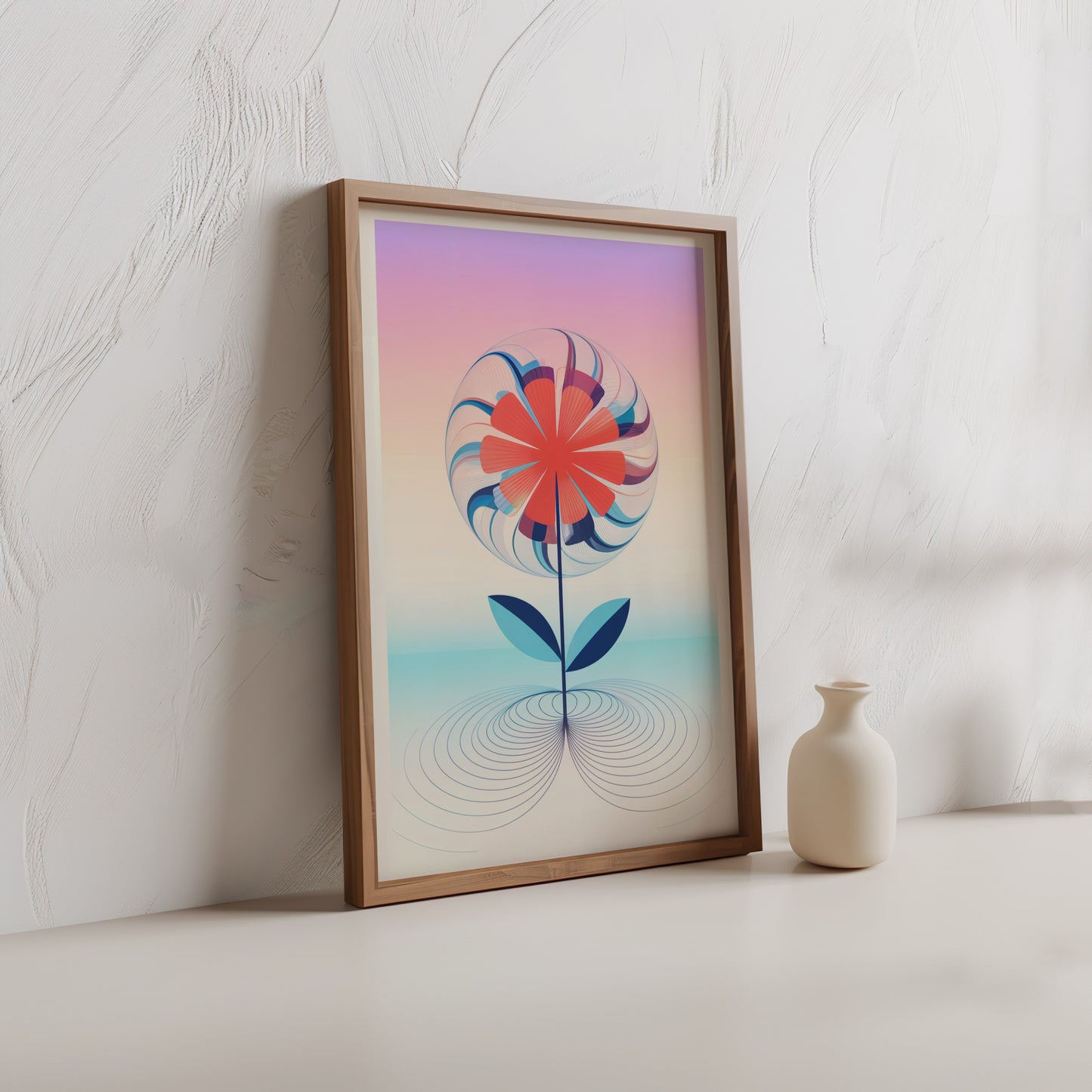 pastel abstract flower art