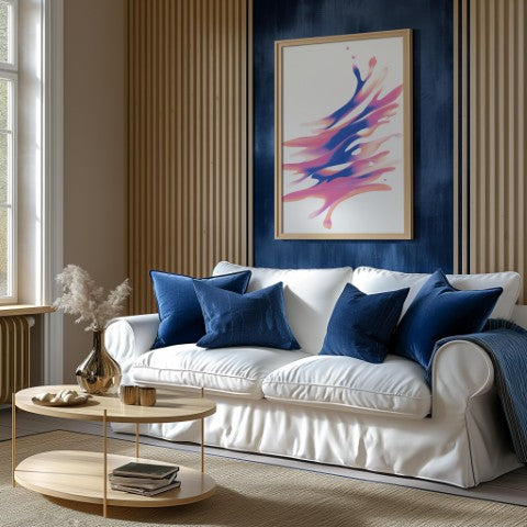 pastel abstract motion wall art