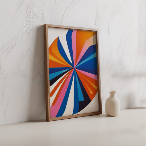colorful pinwheel abstract art