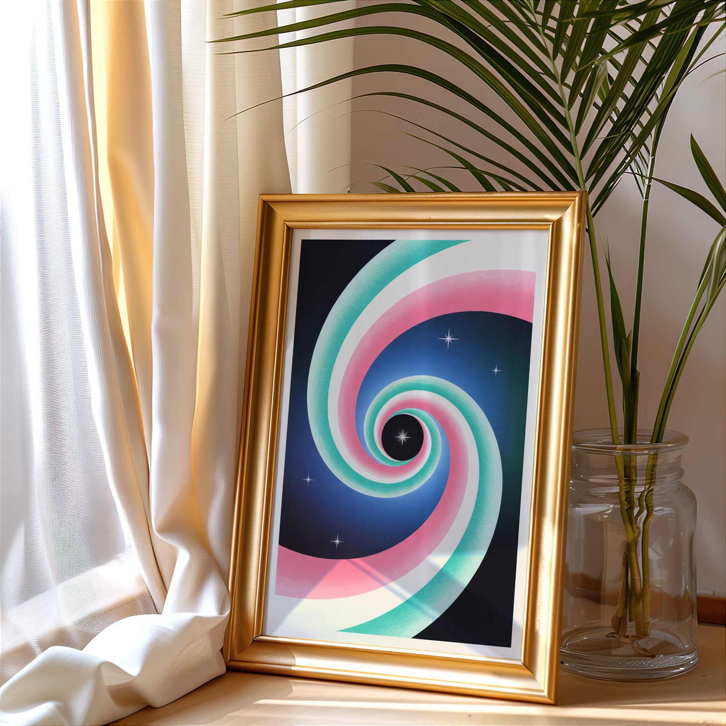 retro swirl poster