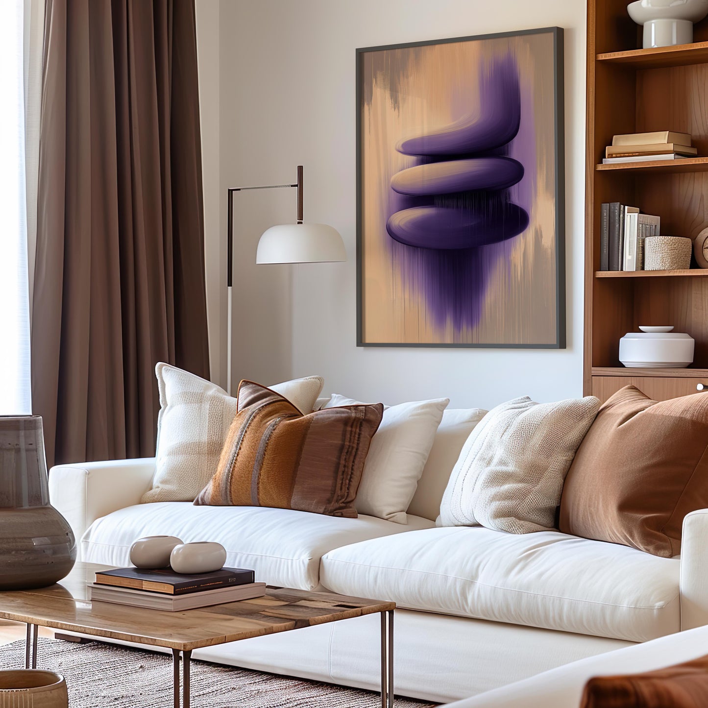 Premium Abstract Purple Print – Modern Minimalist Wall Art