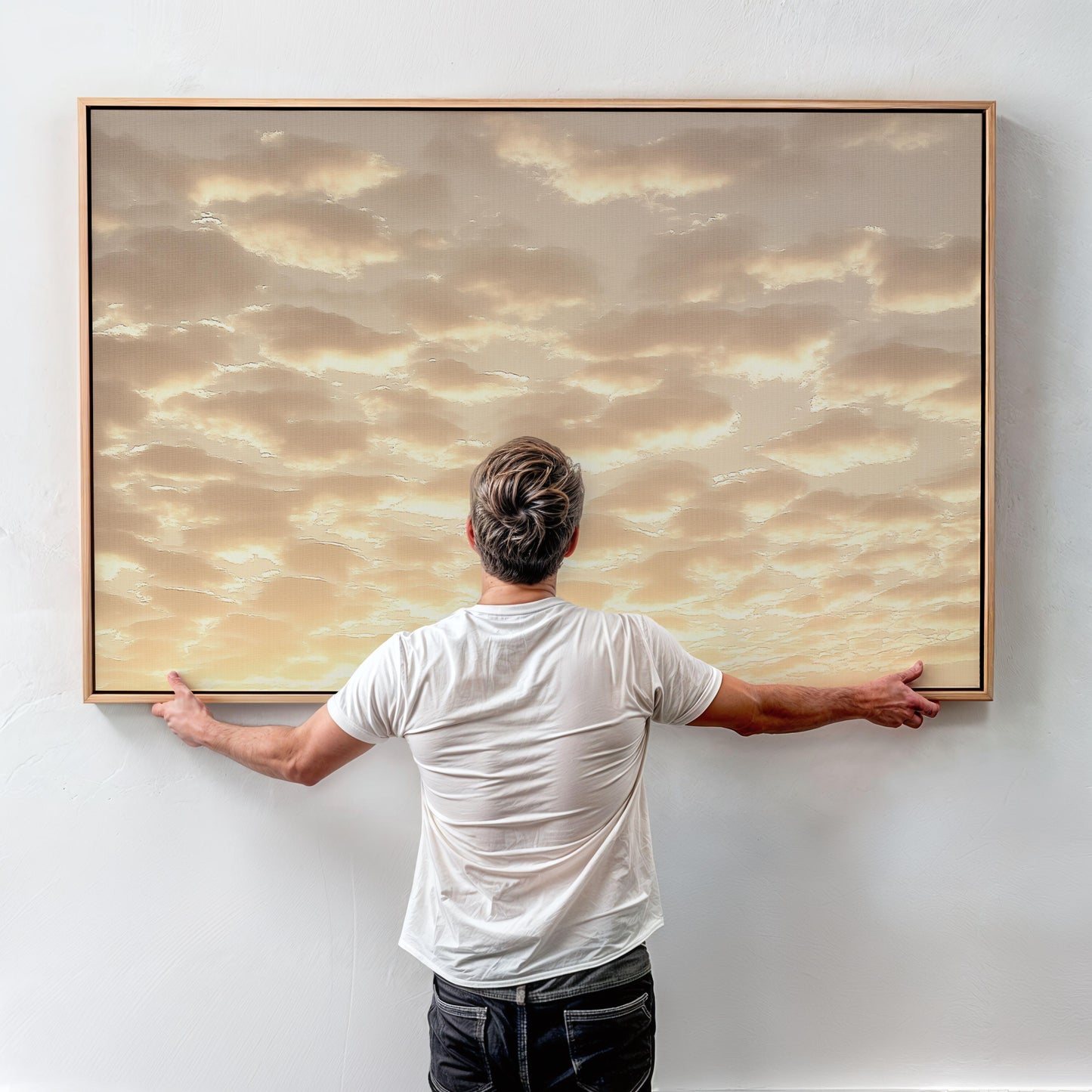 Golden Sunrise Cloudscape Poster - A Dreamlike Sky Wall Art