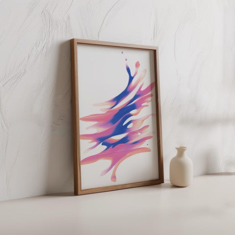 pink and blue soft futuristic art