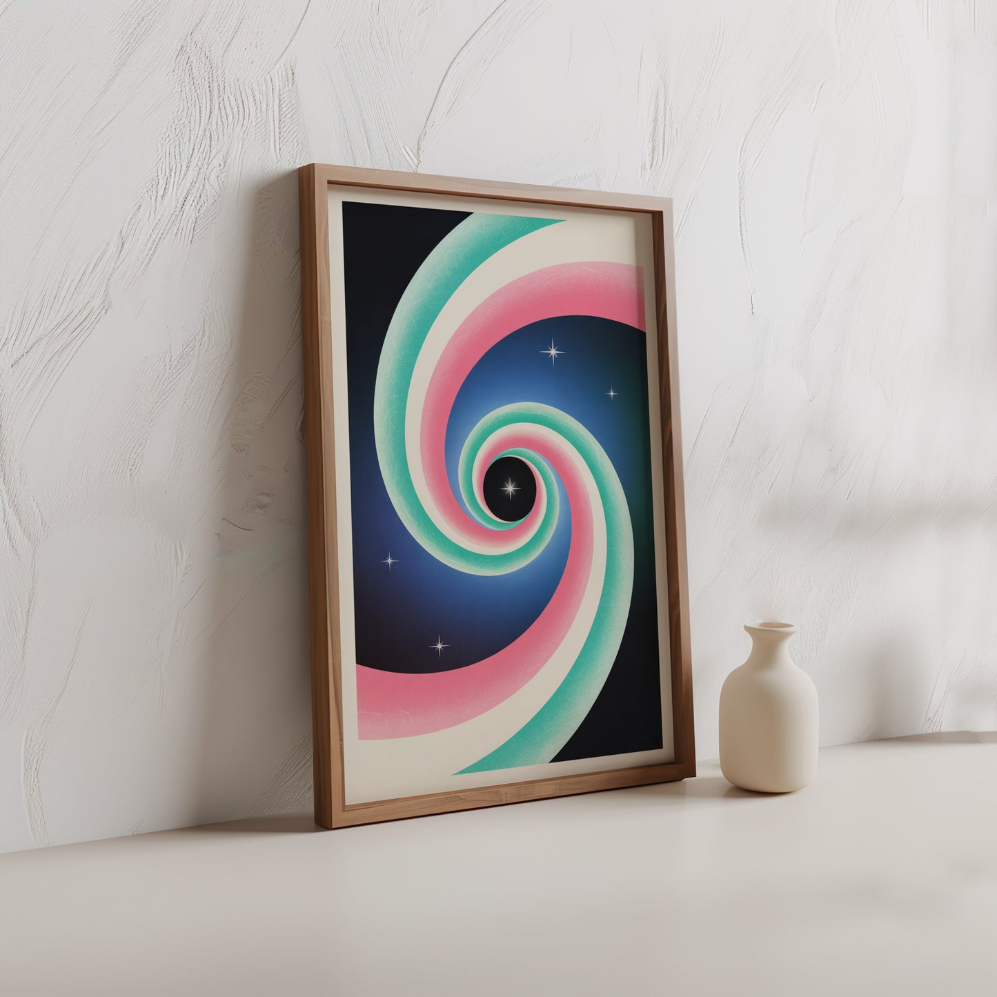 soft pastel spiral poster