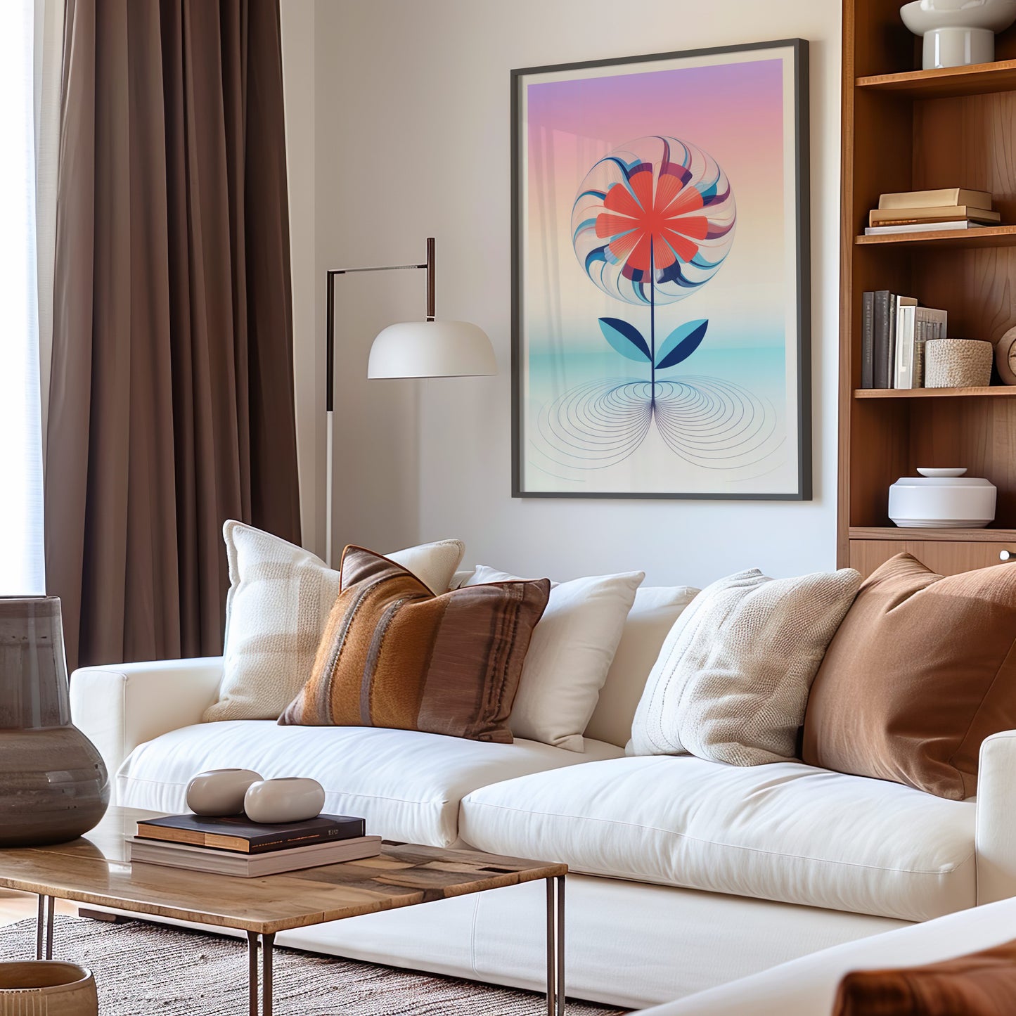 asymmetrical flower poster