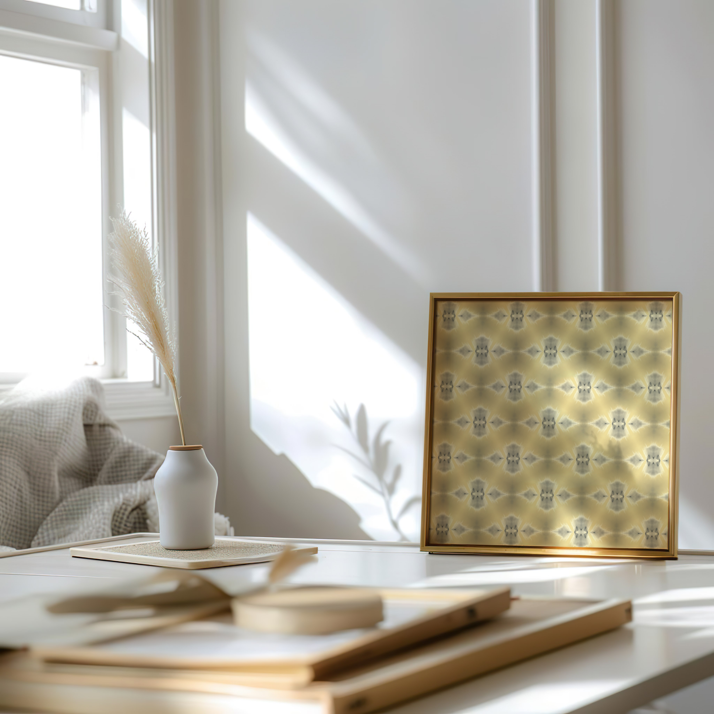 Golden Gradient Abstract Pattern – Luxurious Wall Decor