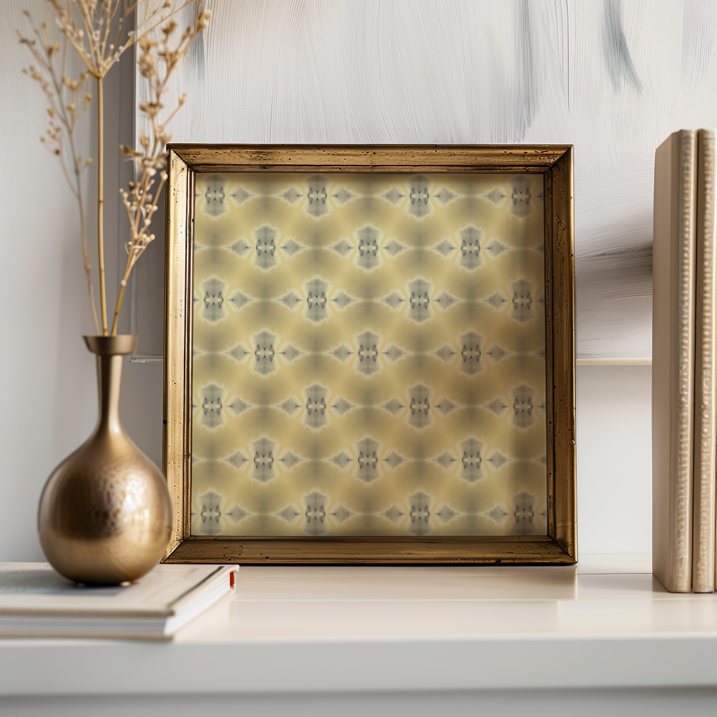 Golden Gradient Abstract Pattern – Luxurious Wall Decor