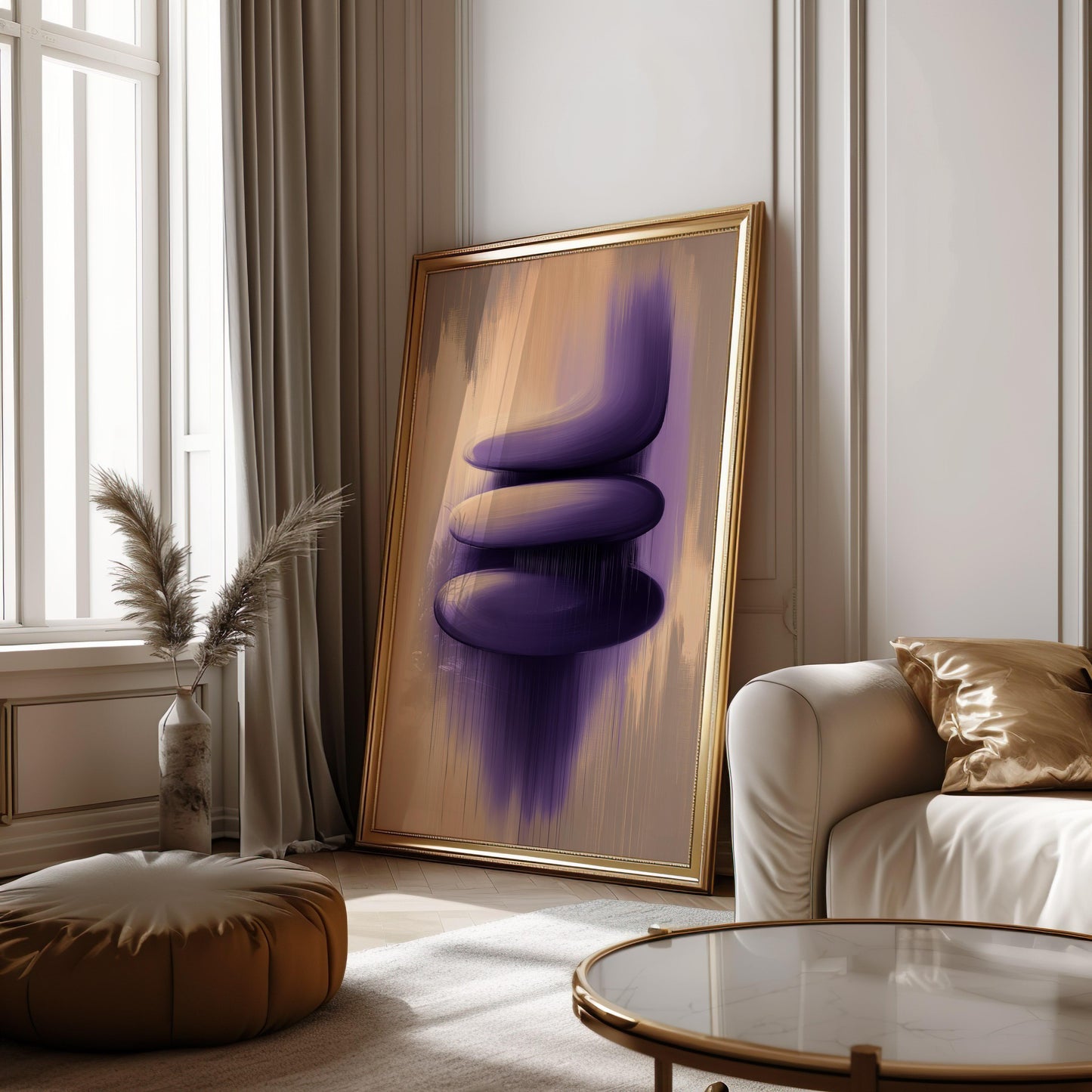 Premium Abstract Purple Print – Modern Minimalist Wall Art