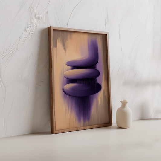 Premium Abstract Purple Print – Modern Minimalist Wall Art
