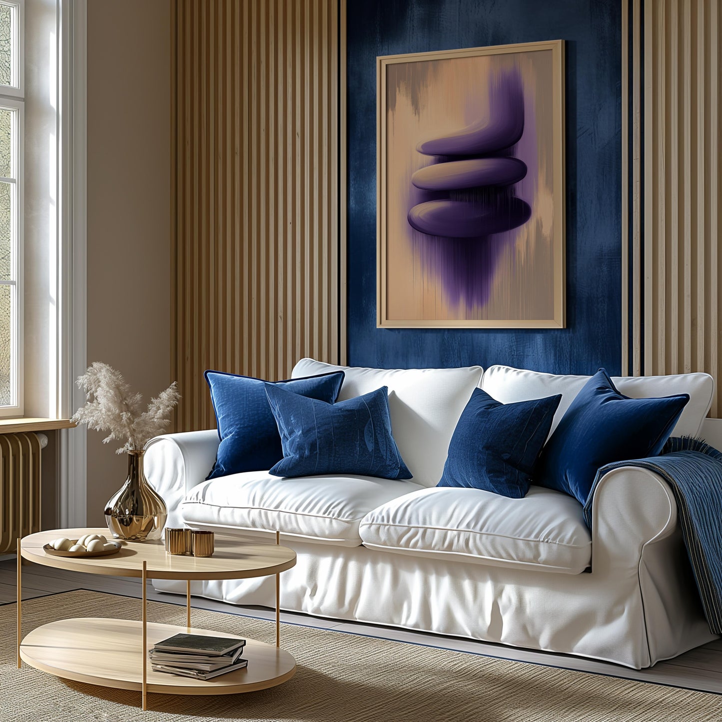 Premium Abstract Purple Print – Modern Minimalist Wall Art