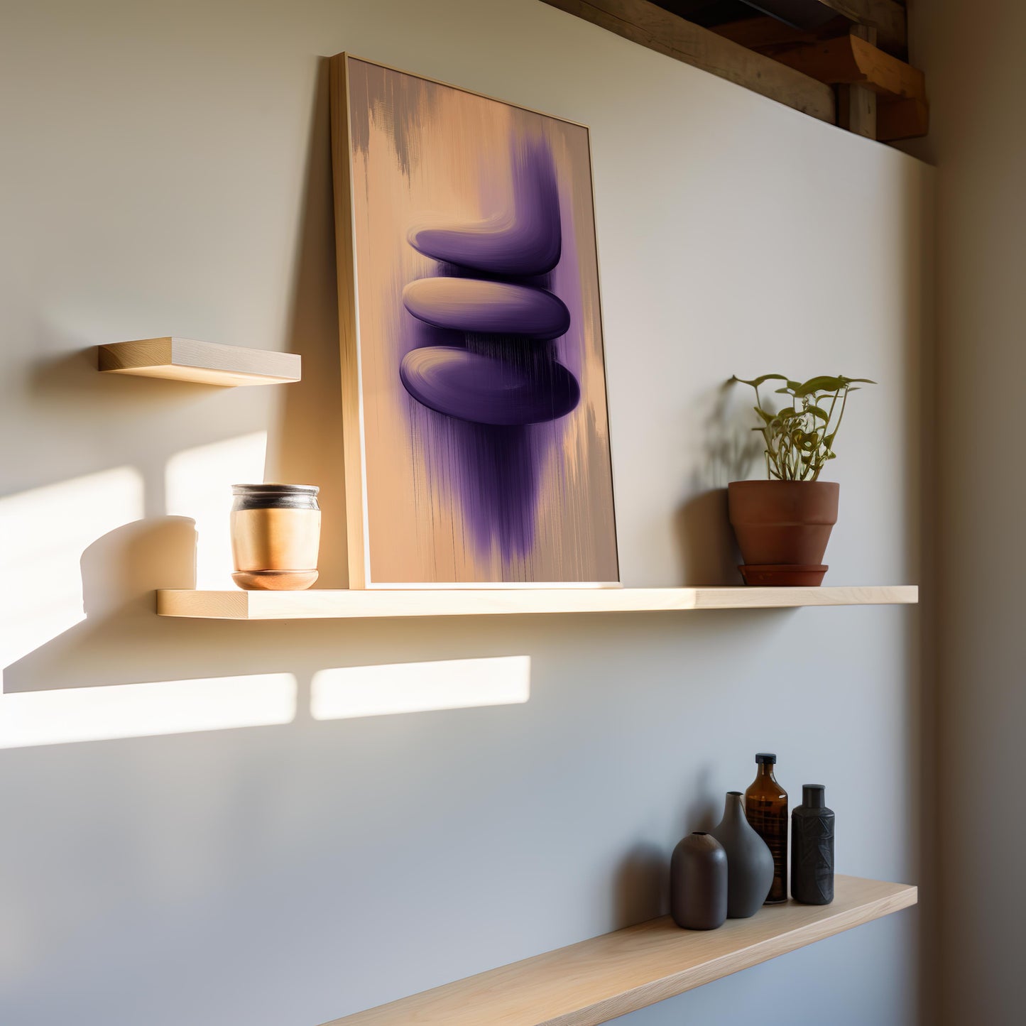 Premium Abstract Purple Print – Modern Minimalist Wall Art