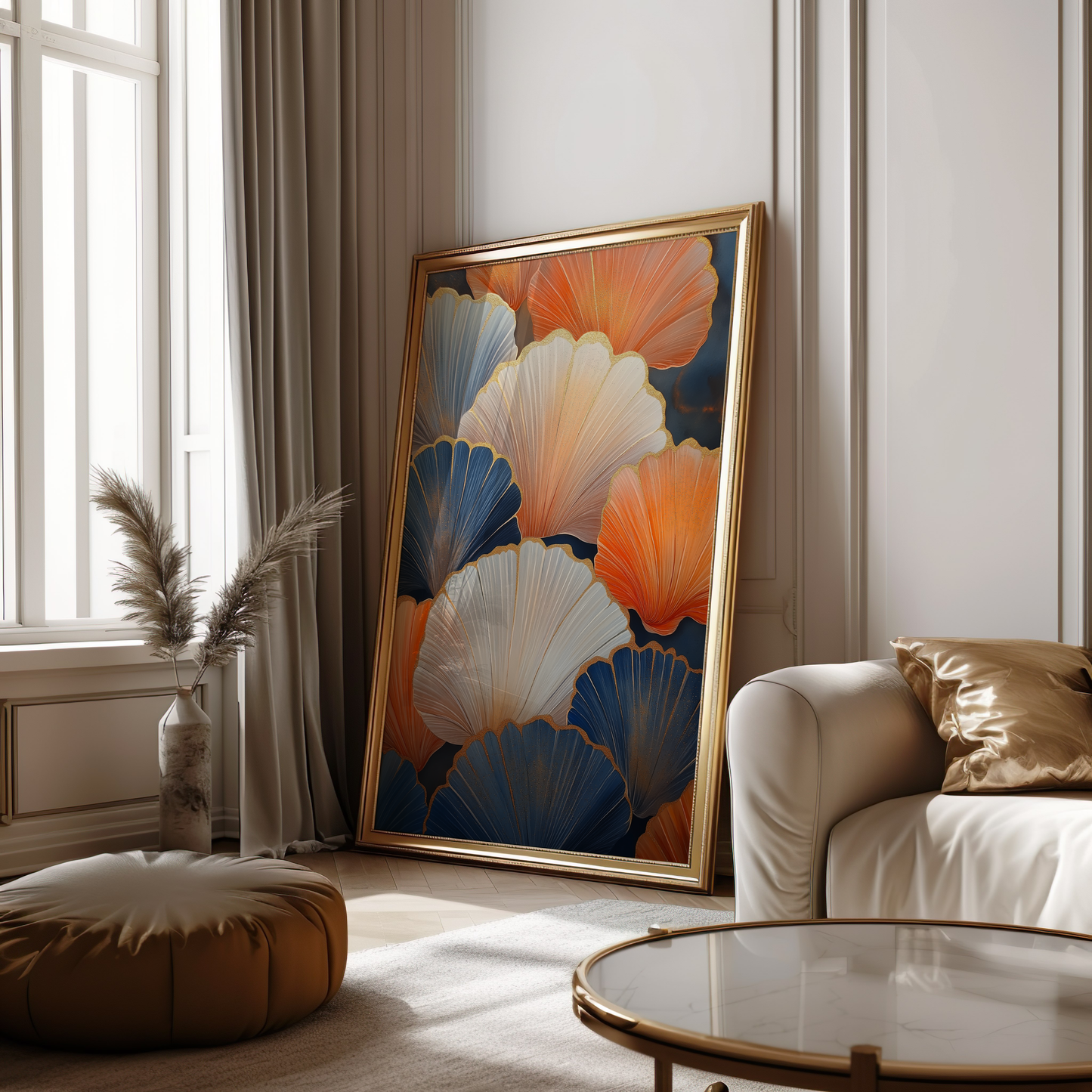 Soft Pastel Seashell Poster – Abstract Watercolor Wall Art