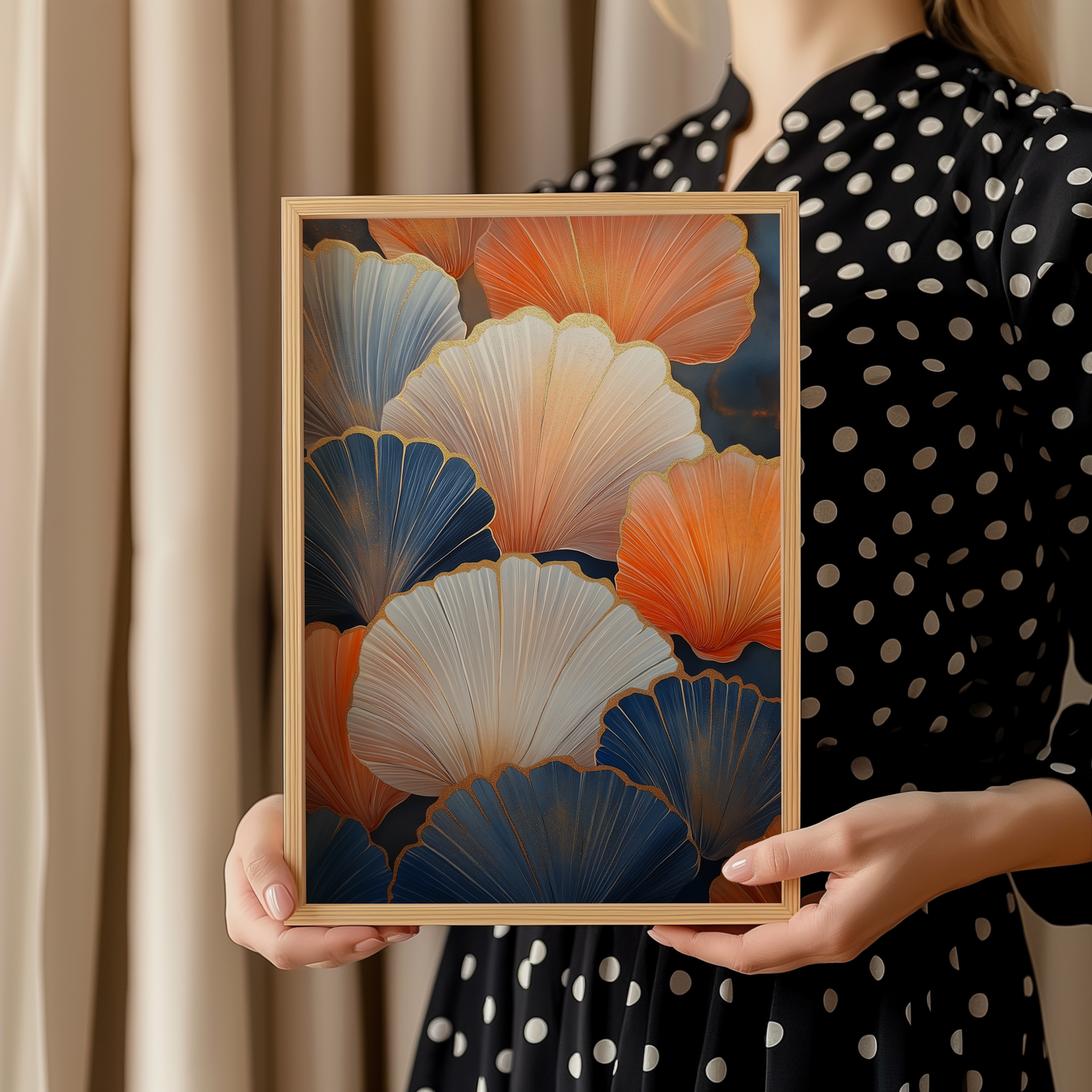Soft Pastel Seashell Poster – Abstract Watercolor Wall Art