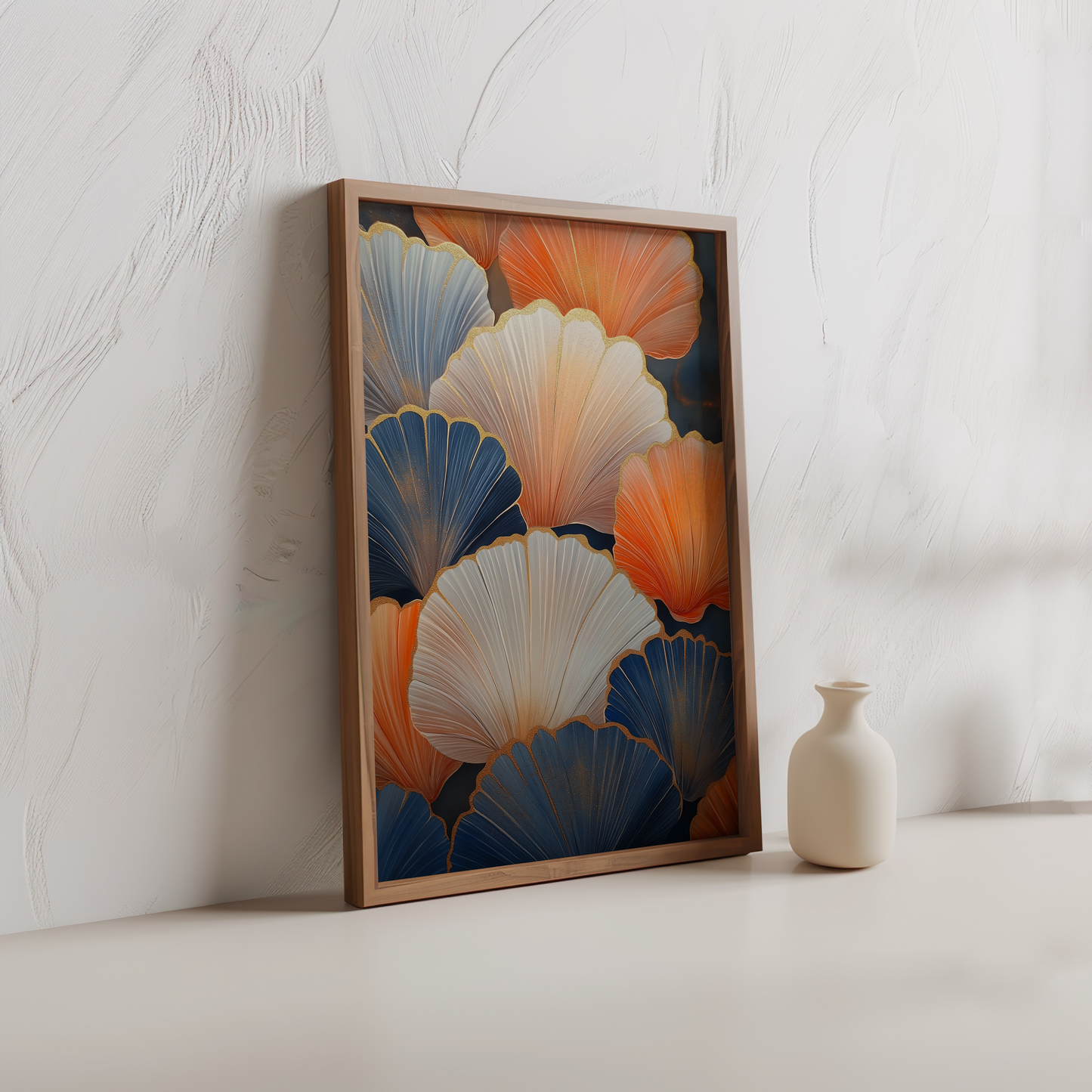 Soft Pastel Seashell Poster – Abstract Watercolor Wall Art