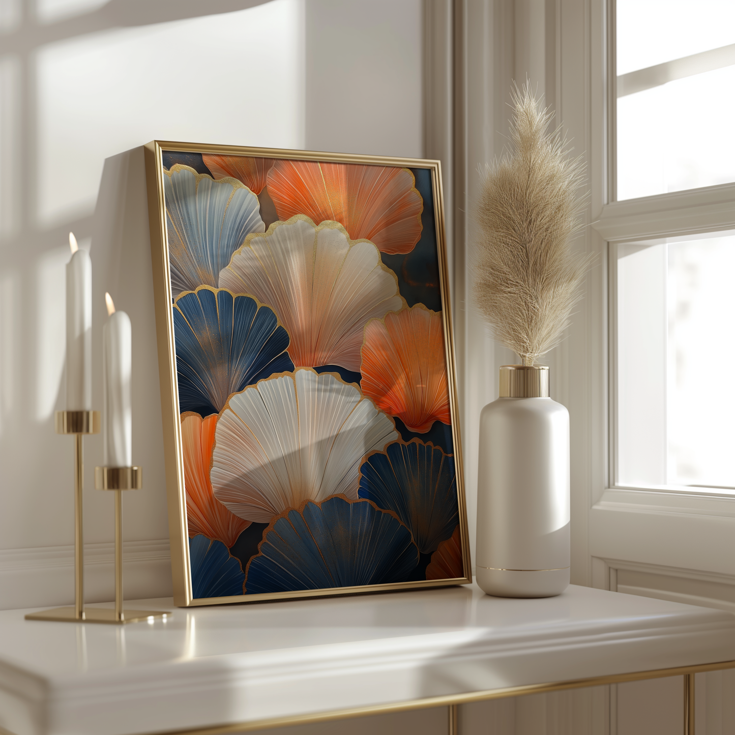 Soft Pastel Seashell Poster – Abstract Watercolor Wall Art