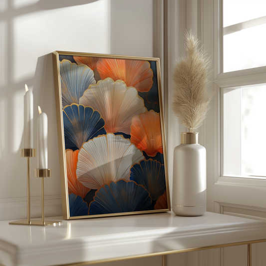 Soft Pastel Seashell Poster – Abstract Watercolor Wall Art
