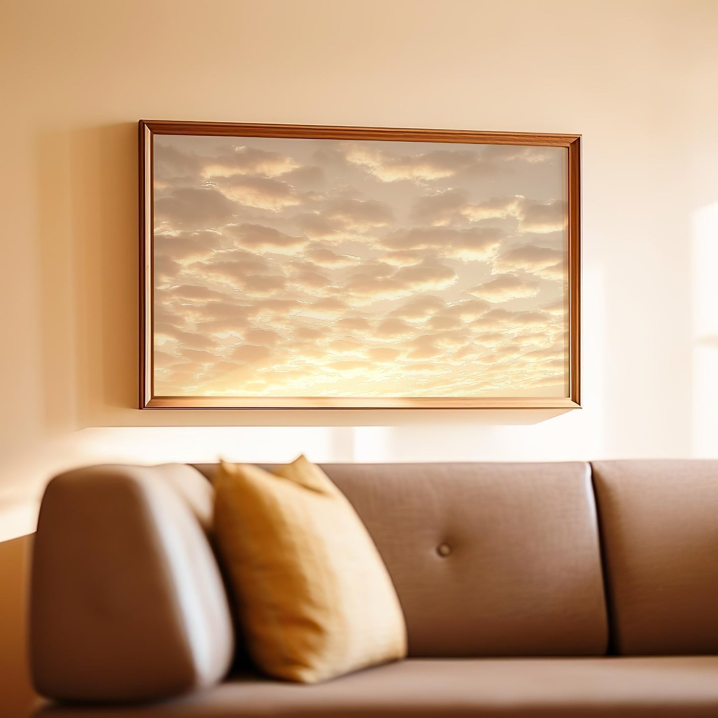 Golden Sunrise Cloudscape Poster - A Dreamlike Sky Wall Art