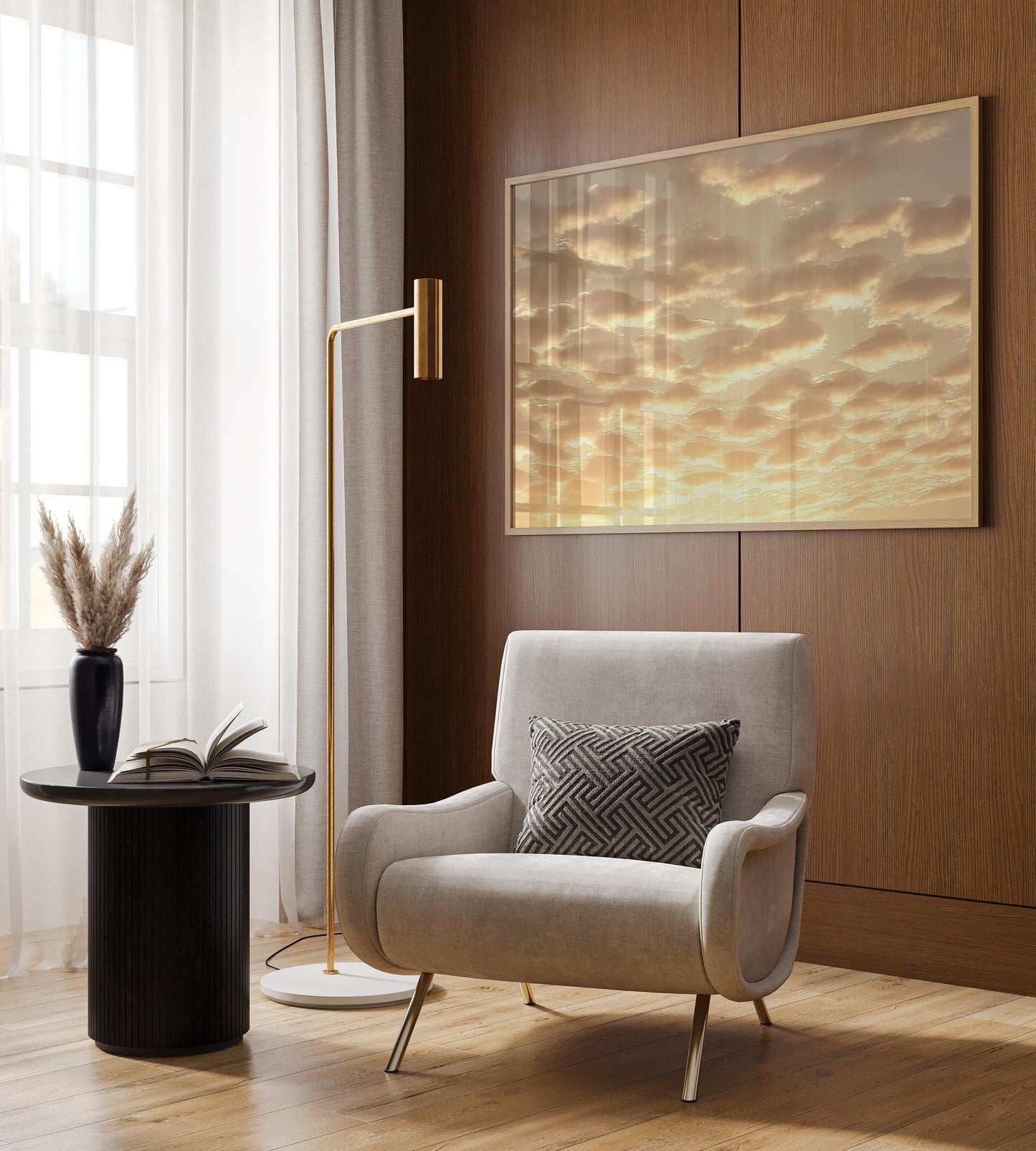 Golden Sunrise Cloudscape Poster - A Dreamlike Sky Wall Art
