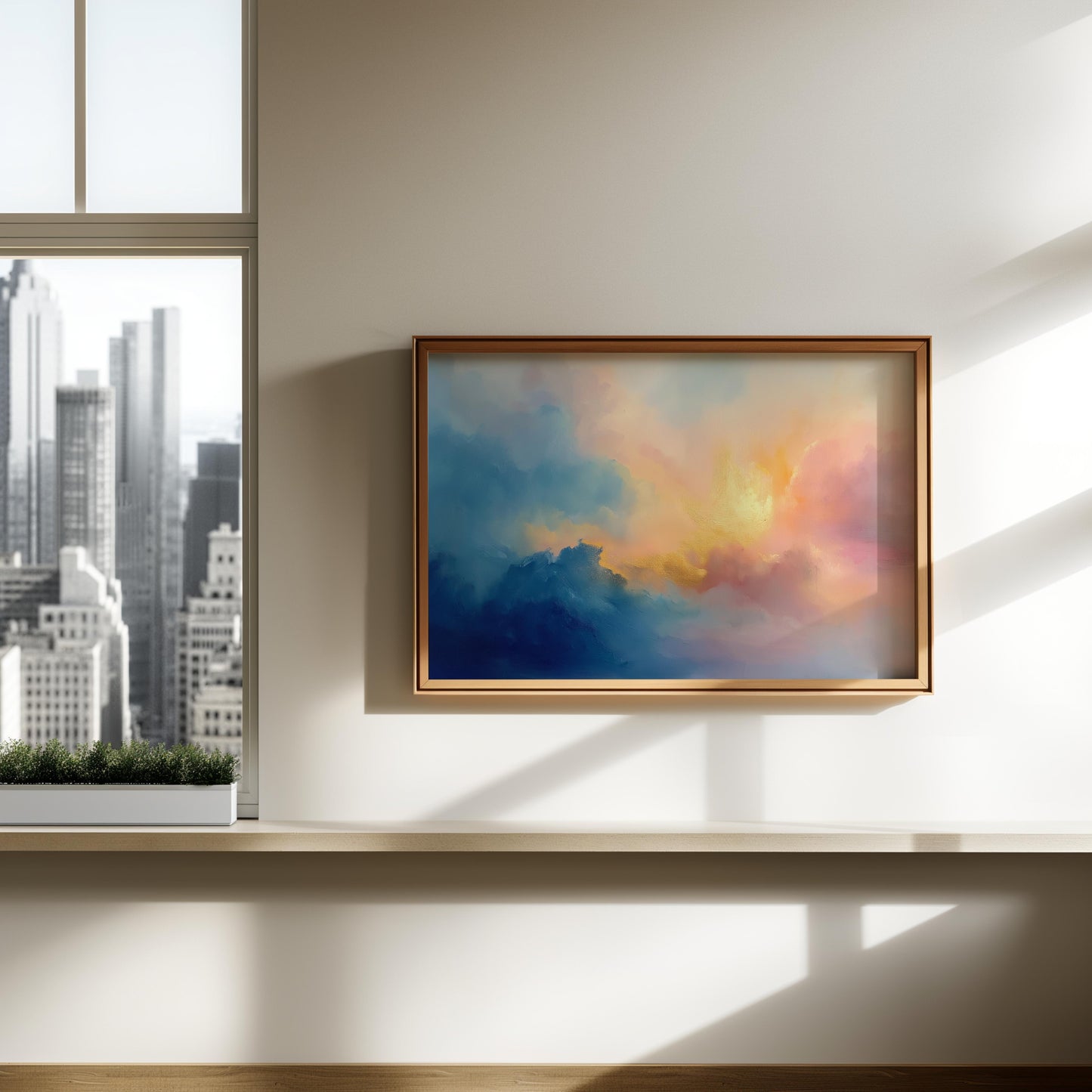 Dreamy Sunset in Pastel Clouds Poster - Sky Wall Art - Pastel Art