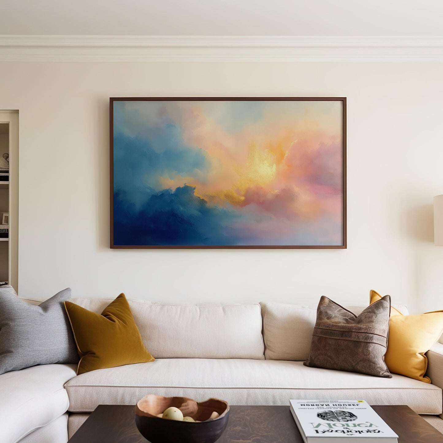 Dreamy Sunset in Pastel Clouds Poster - Sky Wall Art - Pastel Art