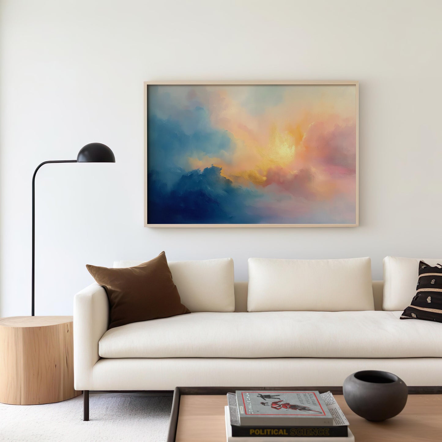Dreamy Sunset in Pastel Clouds Poster - Sky Wall Art - Pastel Art