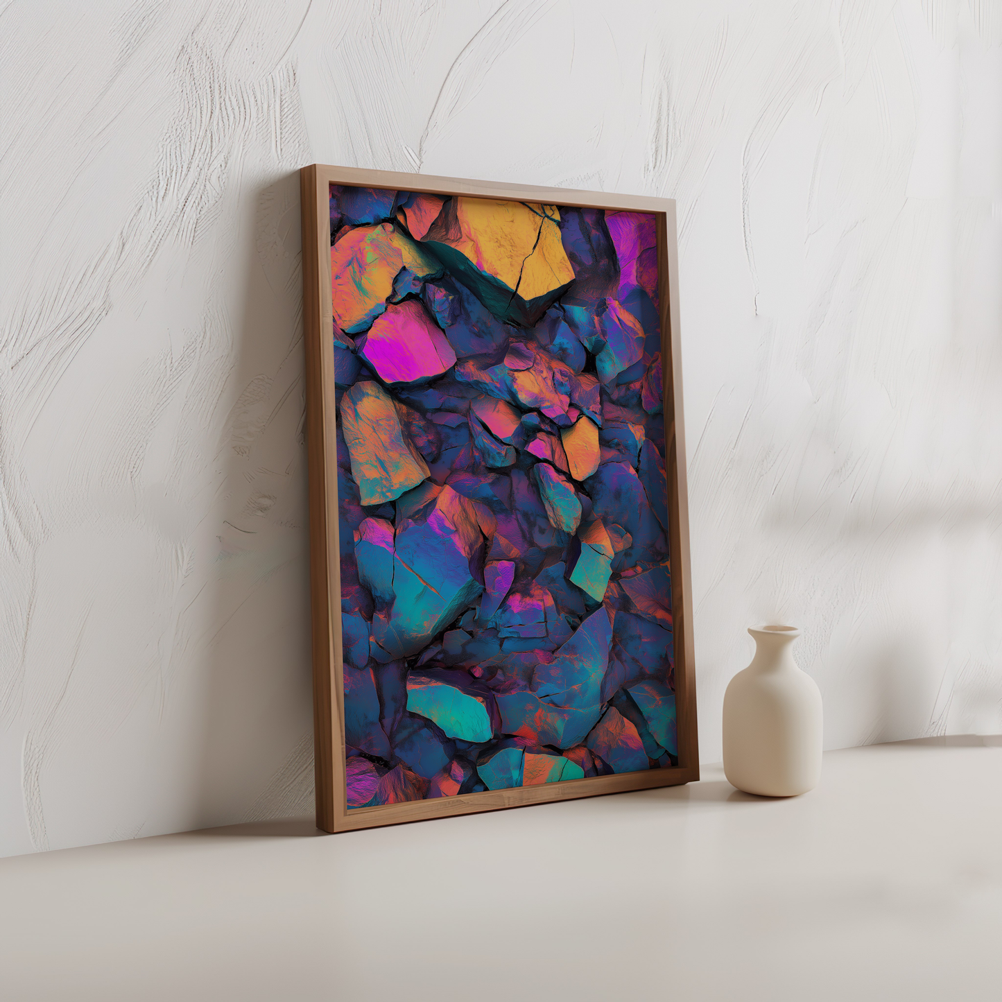 Premium Chromatic Ore Poster – Vibrant Stone Wall Art
