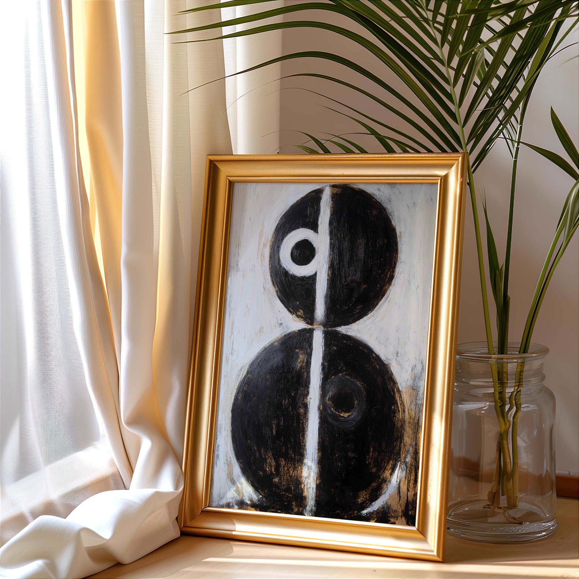 Black and White Modern Minimalist Art - Abstract Wall Art