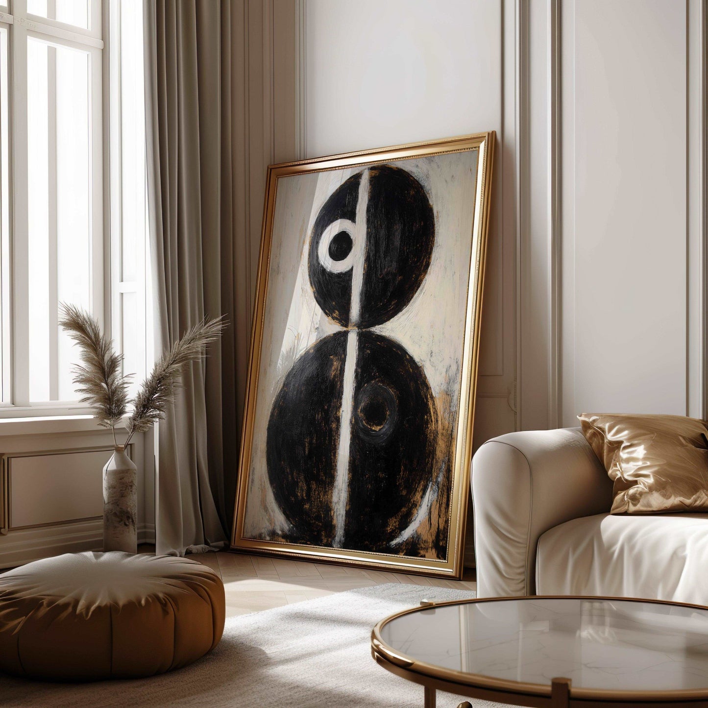 Black and White Modern Minimalist Art - Abstract Wall Art