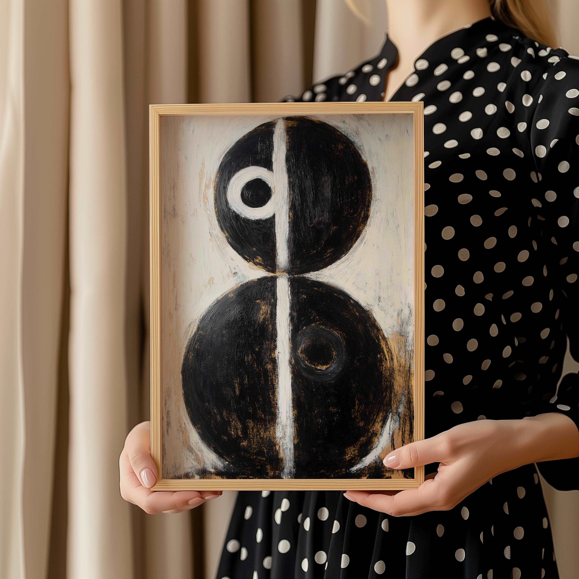 Black and White Modern Minimalist Art - Abstract Wall Art
