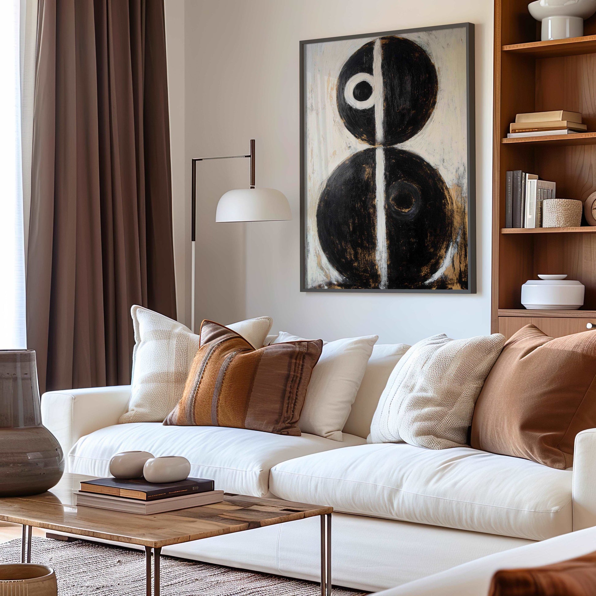 Black and White Modern Minimalist Art - Abstract Wall Art