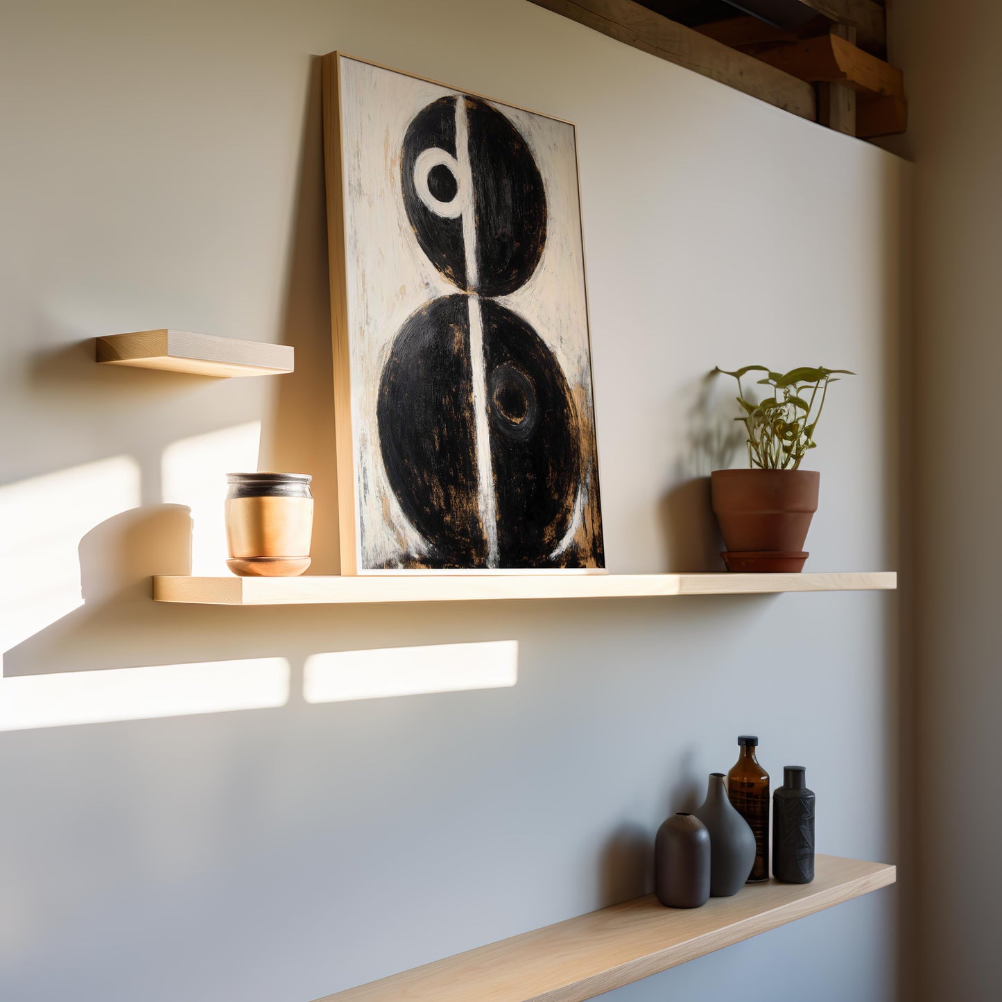Black and White Modern Minimalist Art - Abstract Wall Art