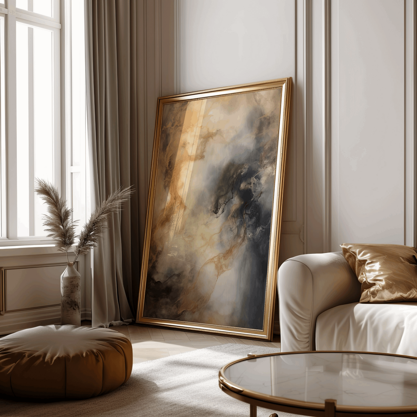 Atmospheric Abstract Poster – Moody and Monochromatic Wall Art