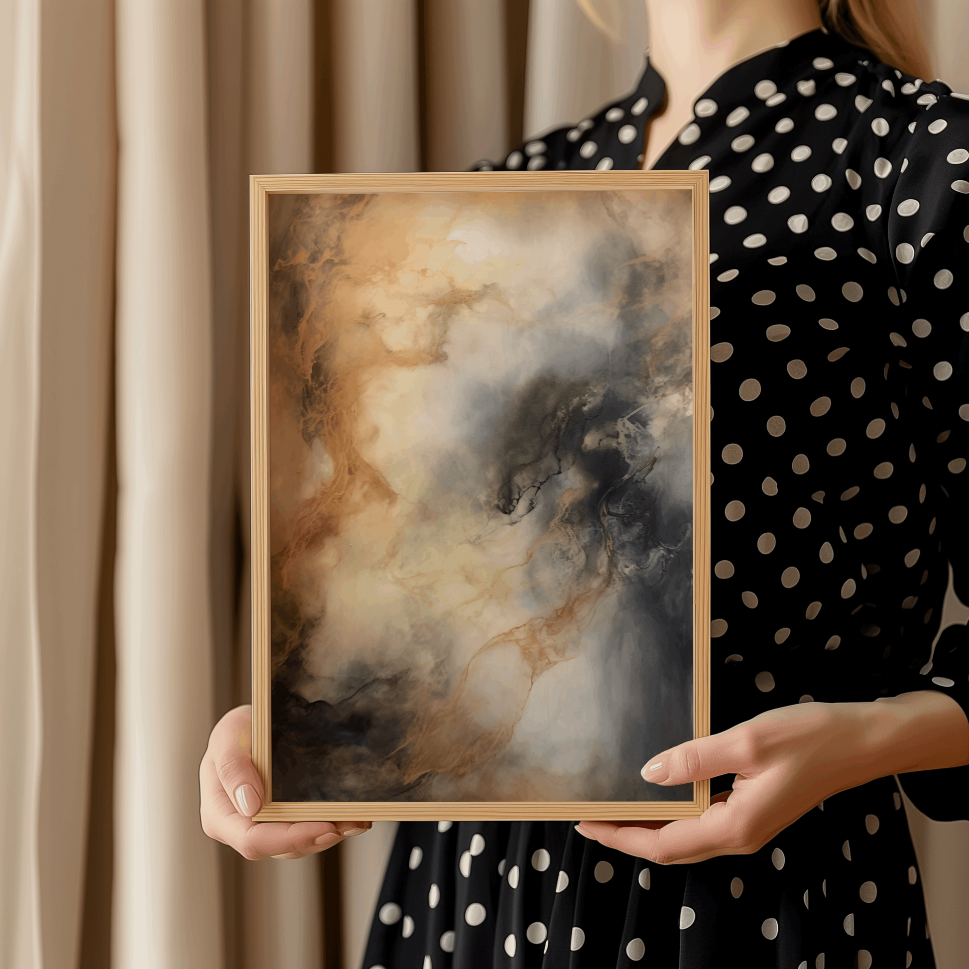 Atmospheric Abstract Poster – Moody and Monochromatic Wall Art