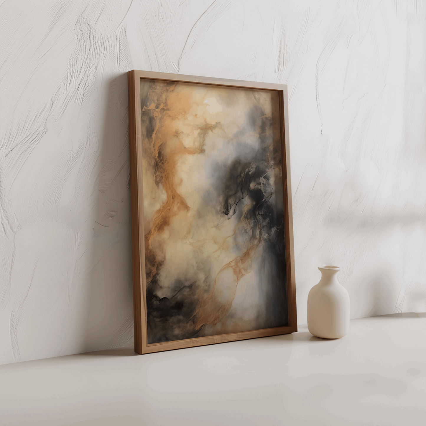 Atmospheric Abstract Poster – Moody and Monochromatic Wall Art