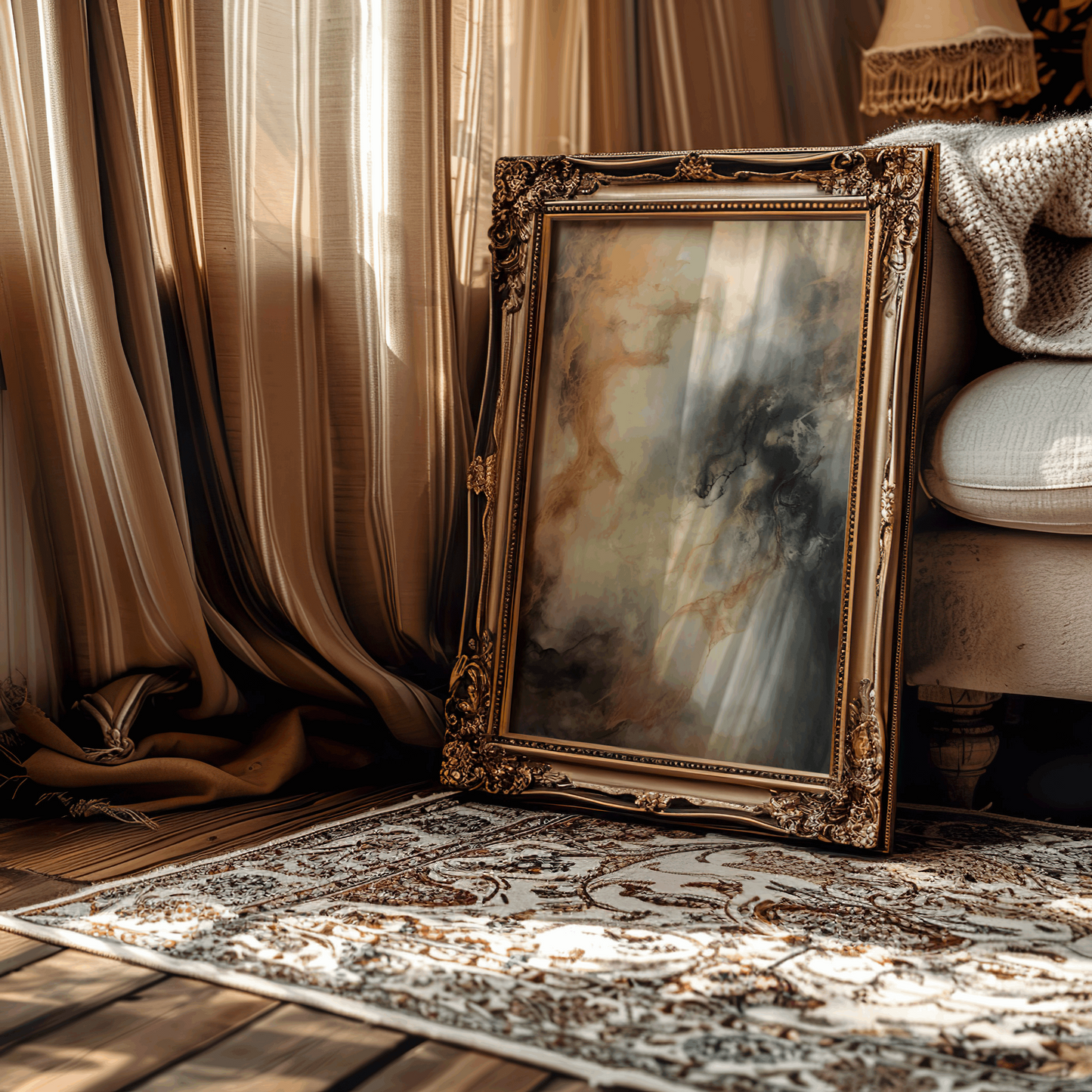Atmospheric Abstract Poster – Moody and Monochromatic Wall Art