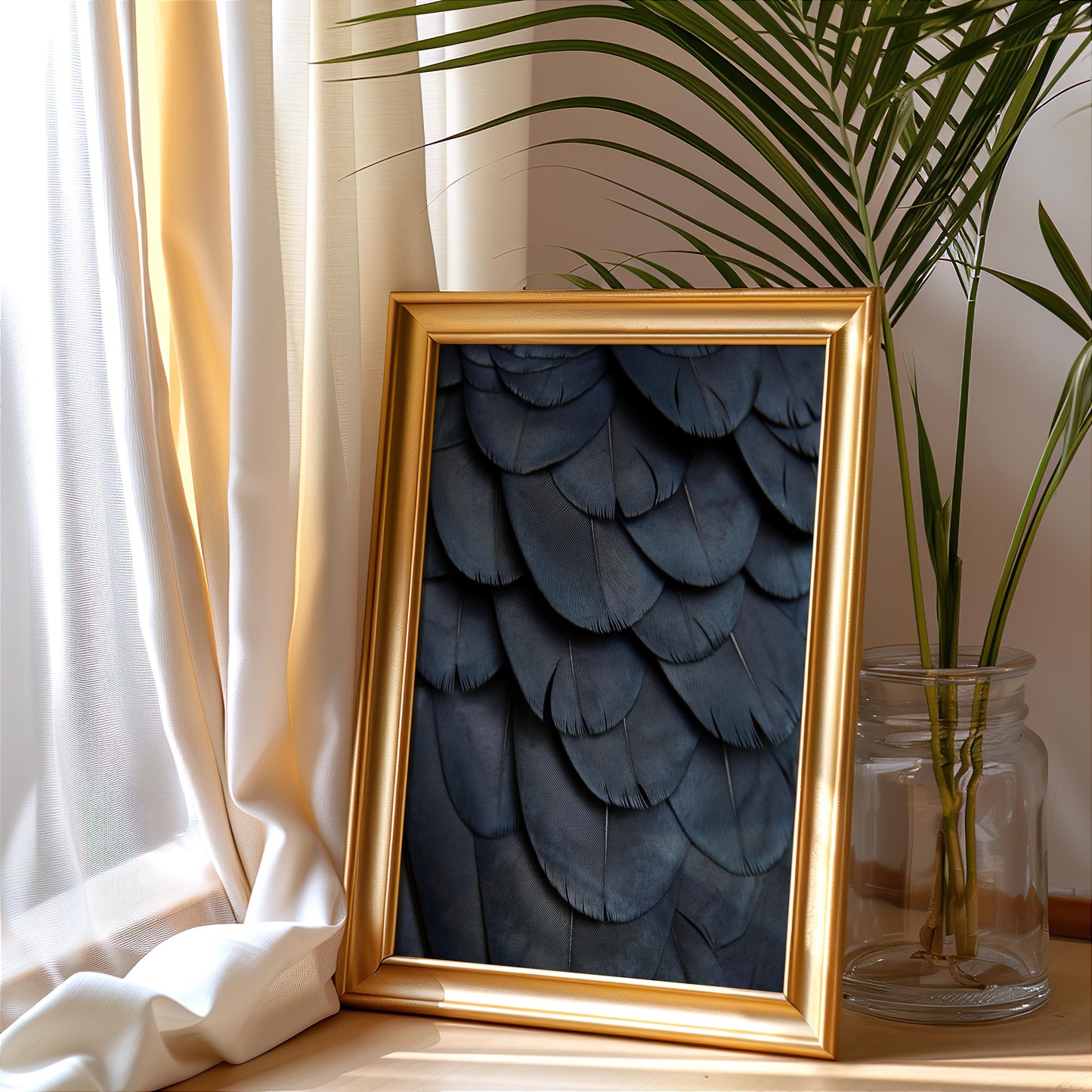 Raven Feather Macro Poster – Stunning Macro Close Wall Art - Macro Photography